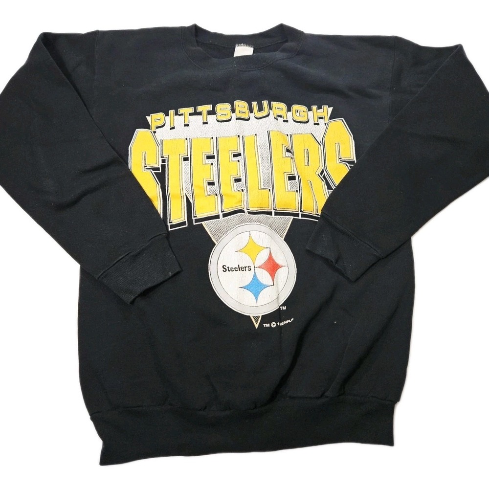 Vintage '90s Pittsburgh Steelers Sweatshirt Pullover Adult Size Large NFL Warm